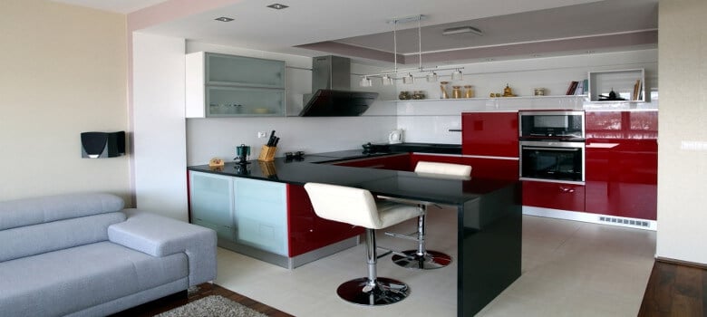 Cozinha Moderna para Apartamento grande