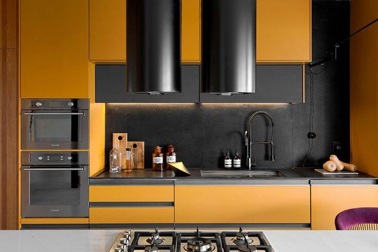 Cozinha Planejada Moderna Amarela