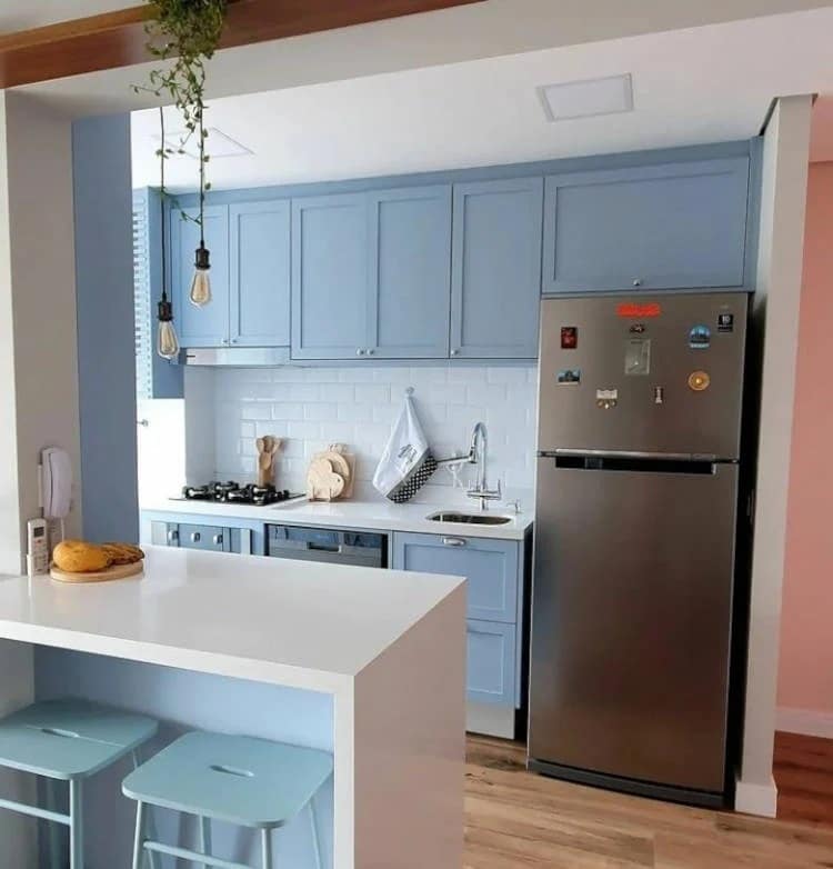 Cozinha Apartamento Azul