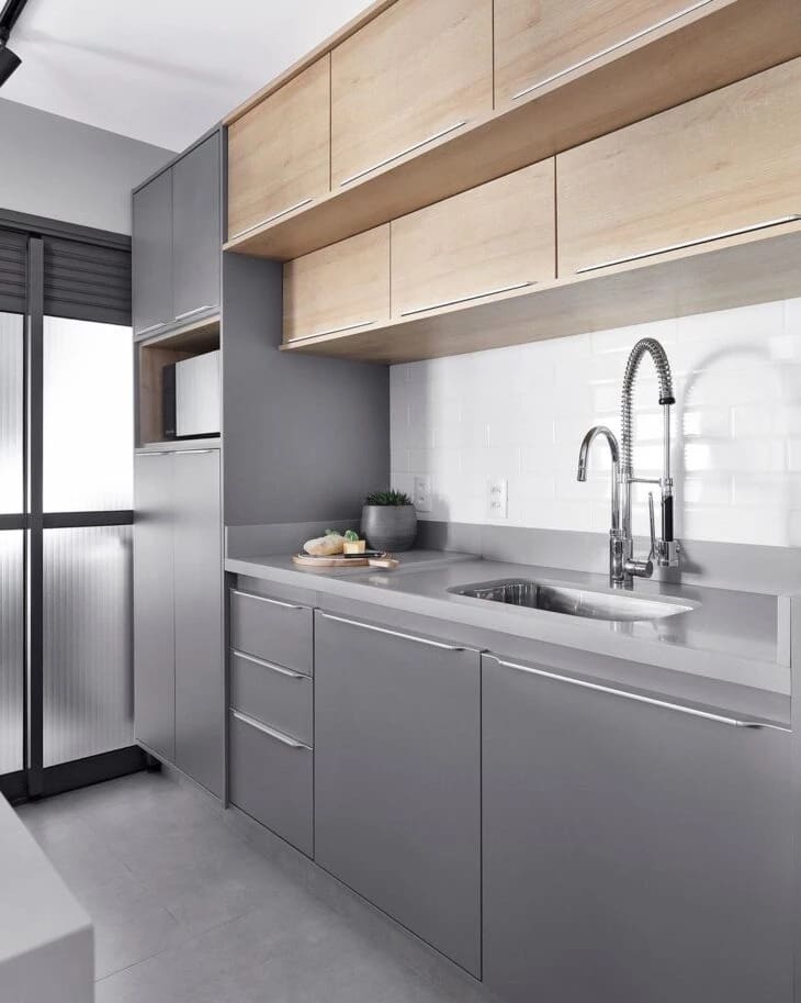 Cozinha Apartamento Cinza