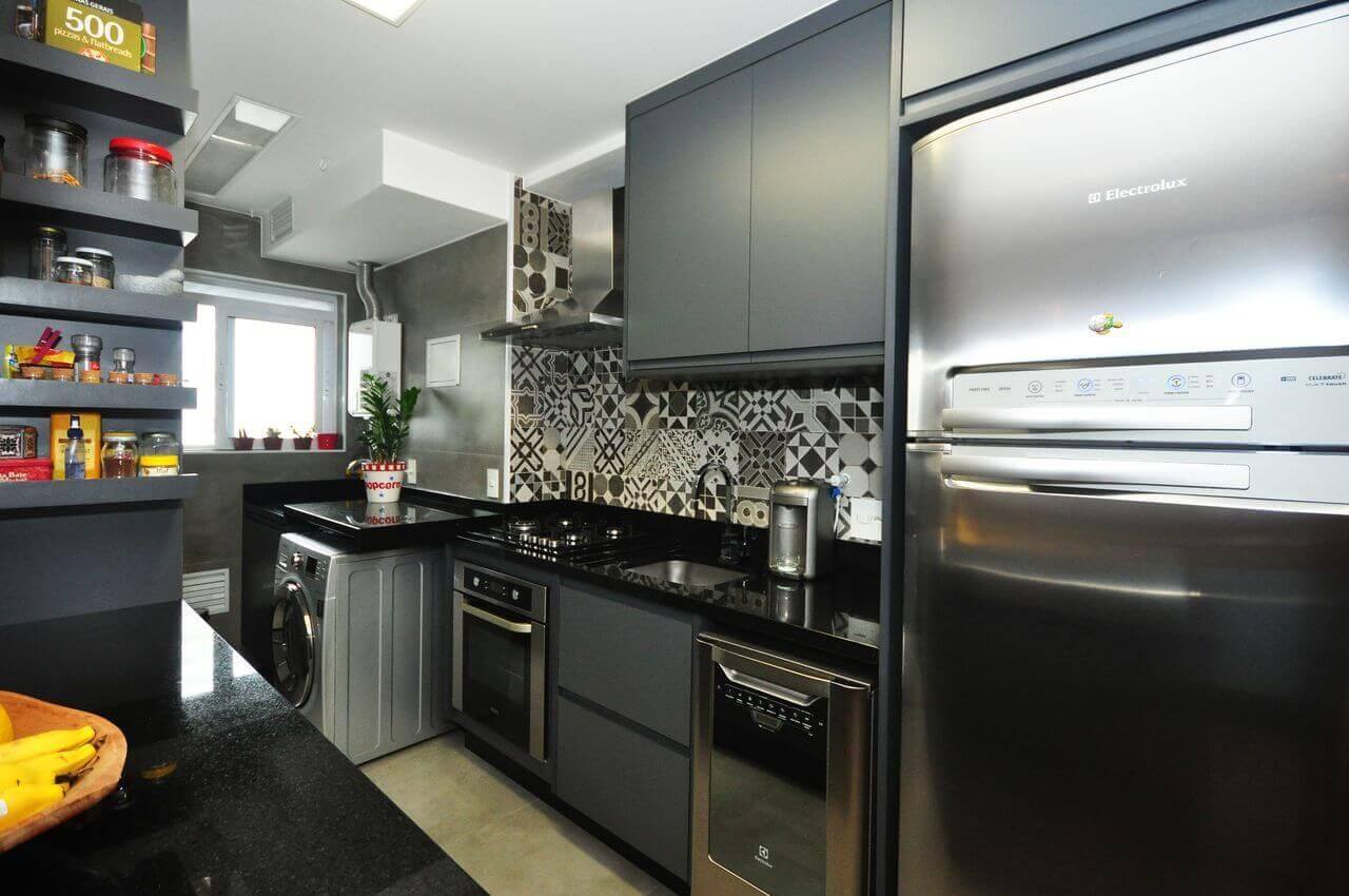 Cozinha Apartamento Preta