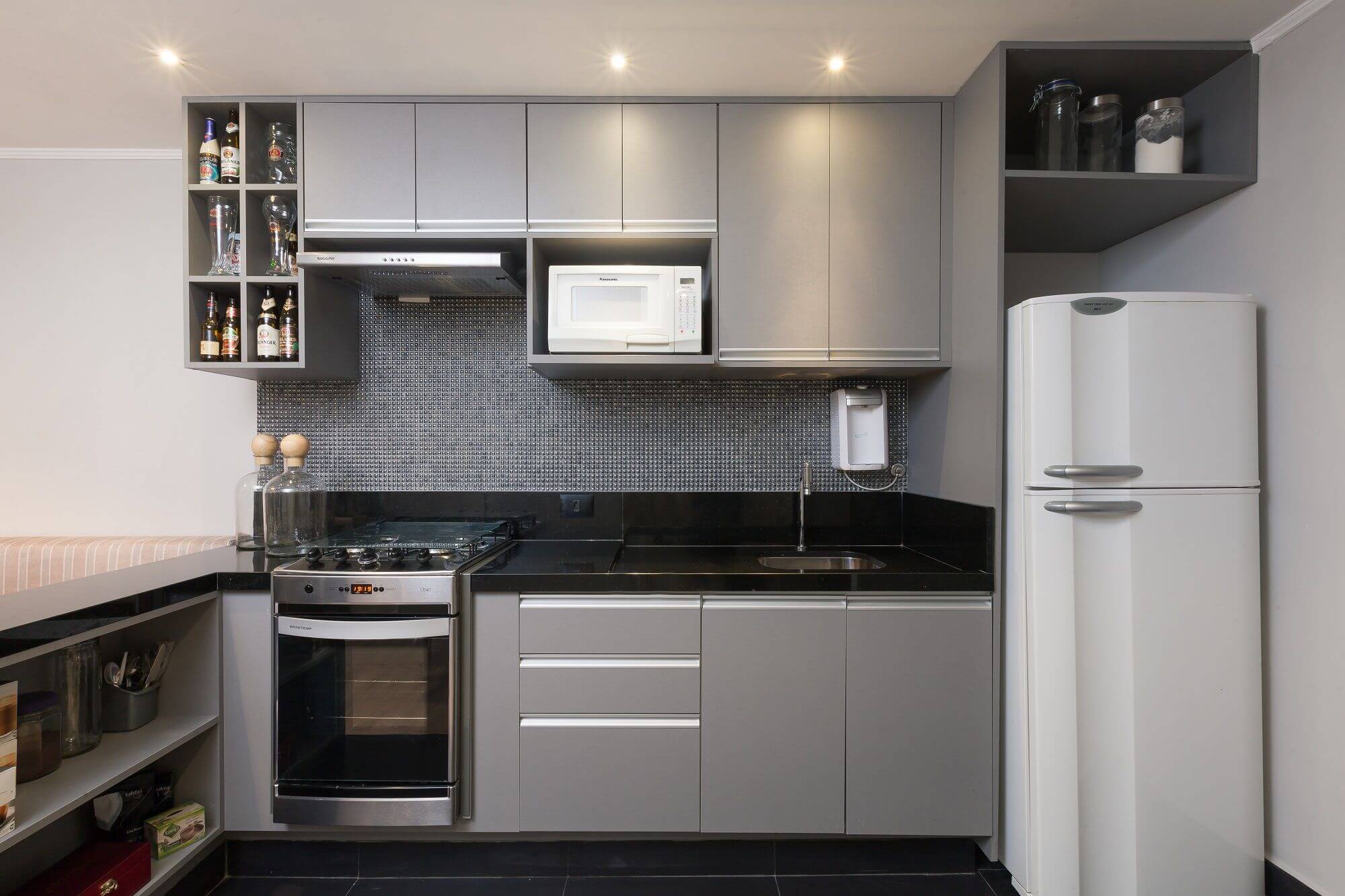 Cozinha Planejada Apartamento Cinza