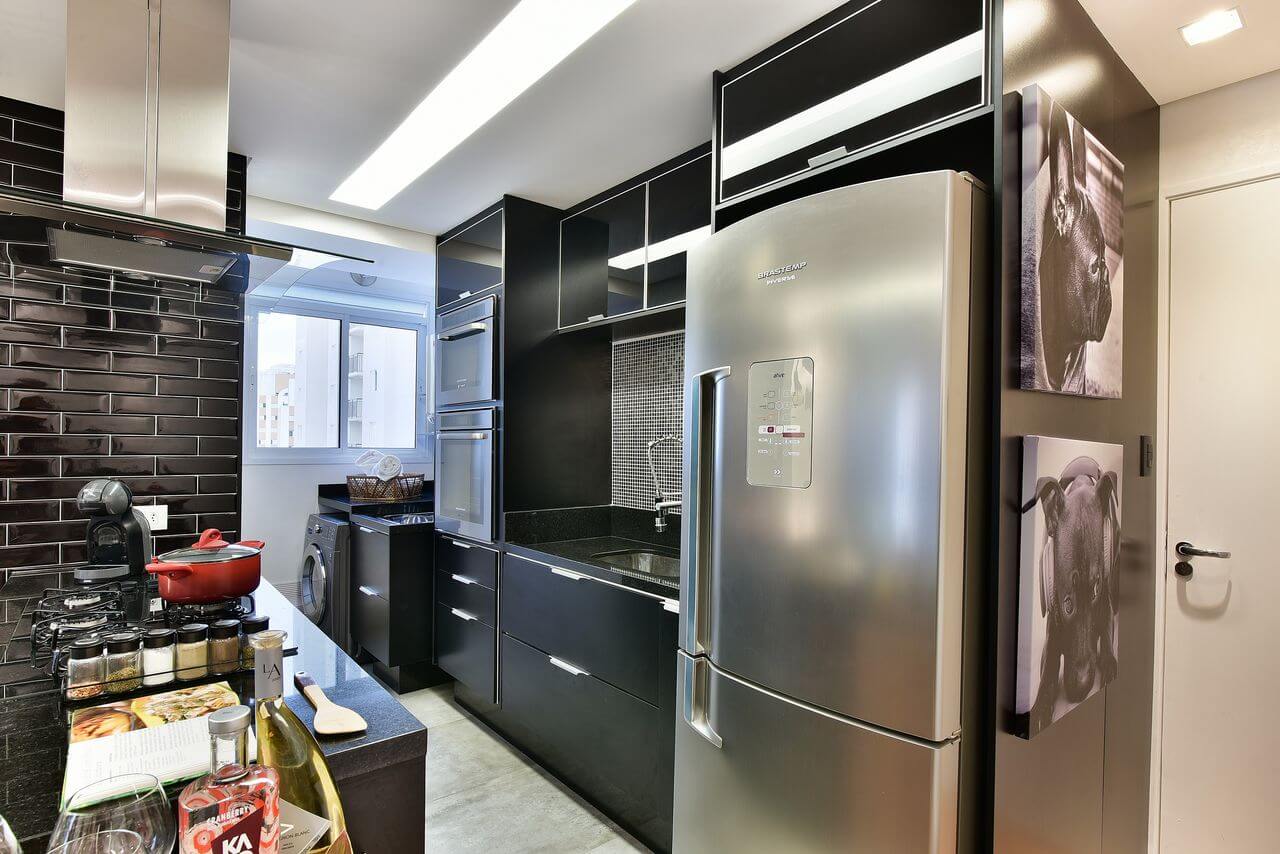 Cozinha Planejada Apartamento Preta