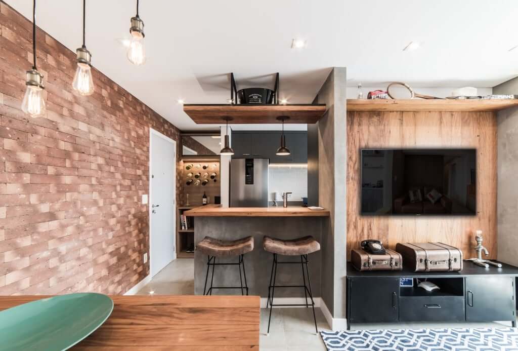 Cozinha Rústica Apartamento Pequeno