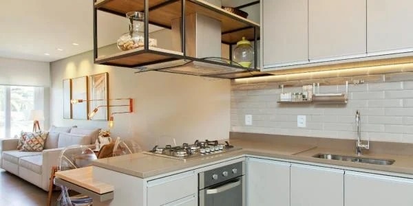 Cozinha em L para Apartamento Pequeno